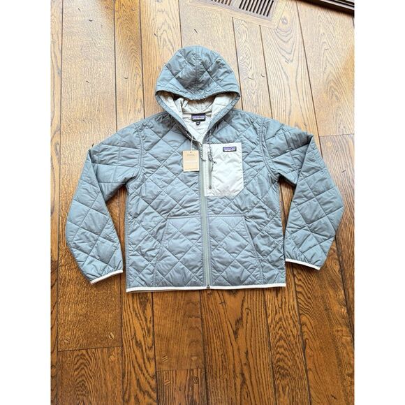 Patagonia Jackets & Blazers - Patagonia Women’s Diamond Quilted Bomber Hoody Nouveau Green Medium NWT